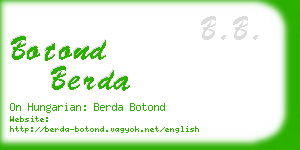 botond berda business card